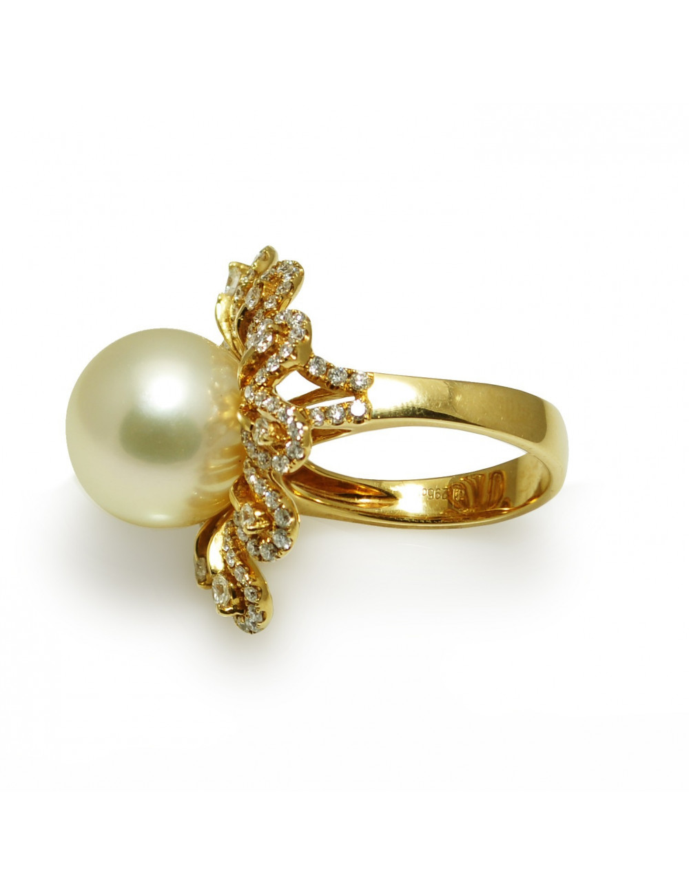 Złoty pierścionek z perłą South Sea RF03G