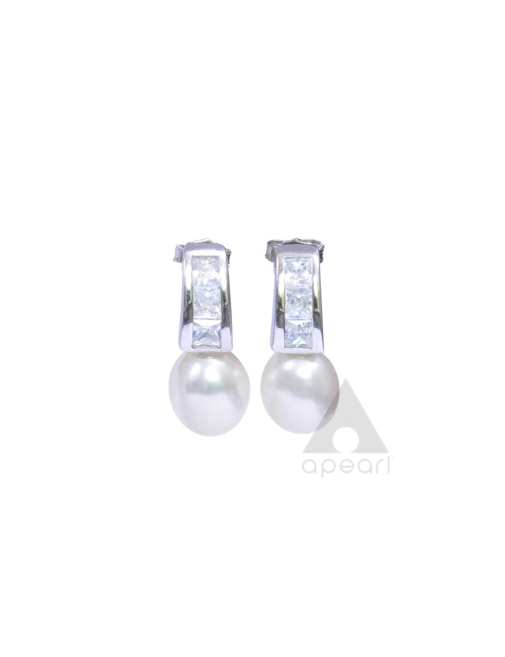 Srebrne kolczyki z perłami Biwa E1389S