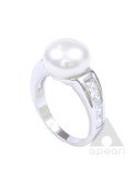 Srebrny pierścionek z perłą Biwa R1389S
