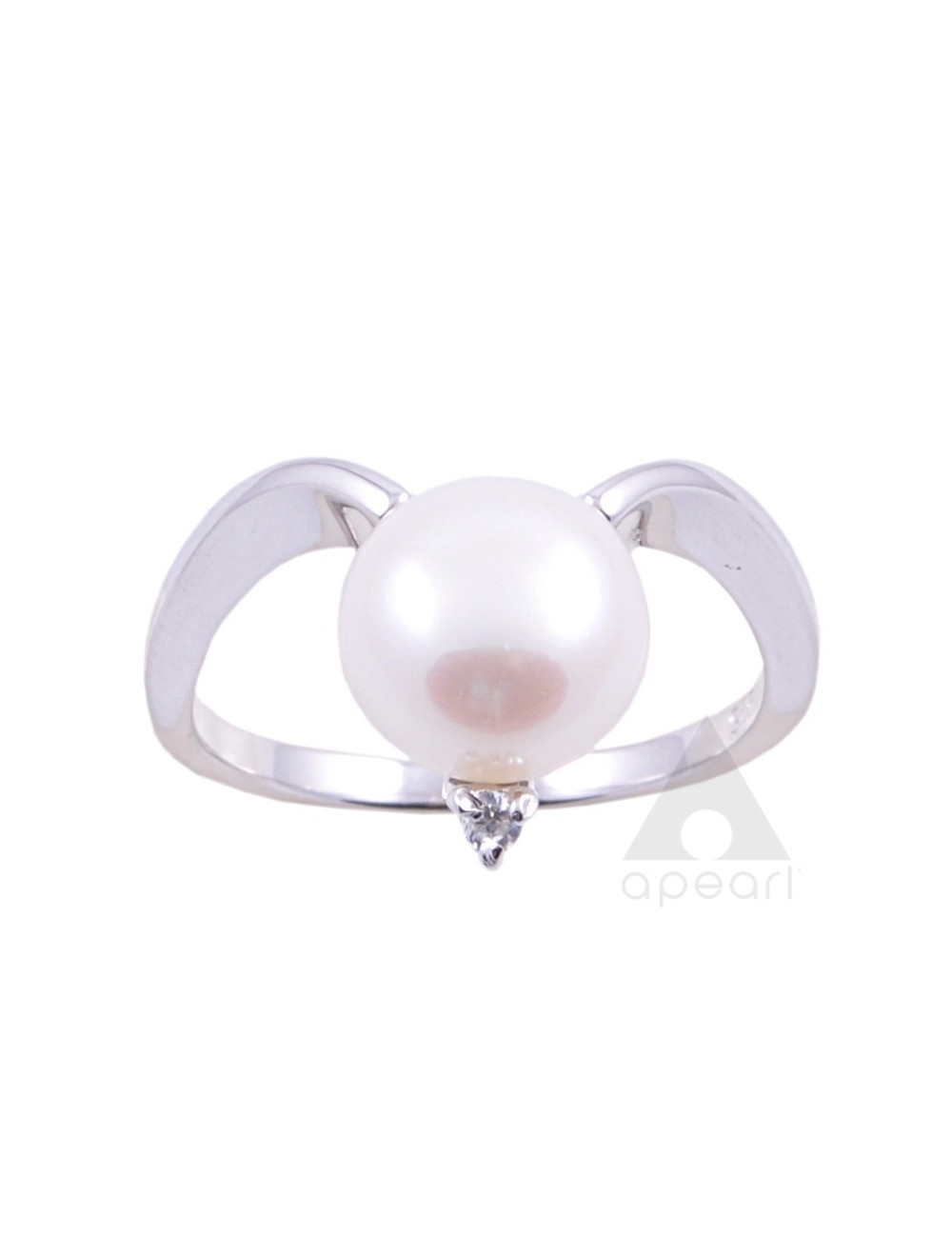 Srebrny pierościonek z perłami BIWA R0155S