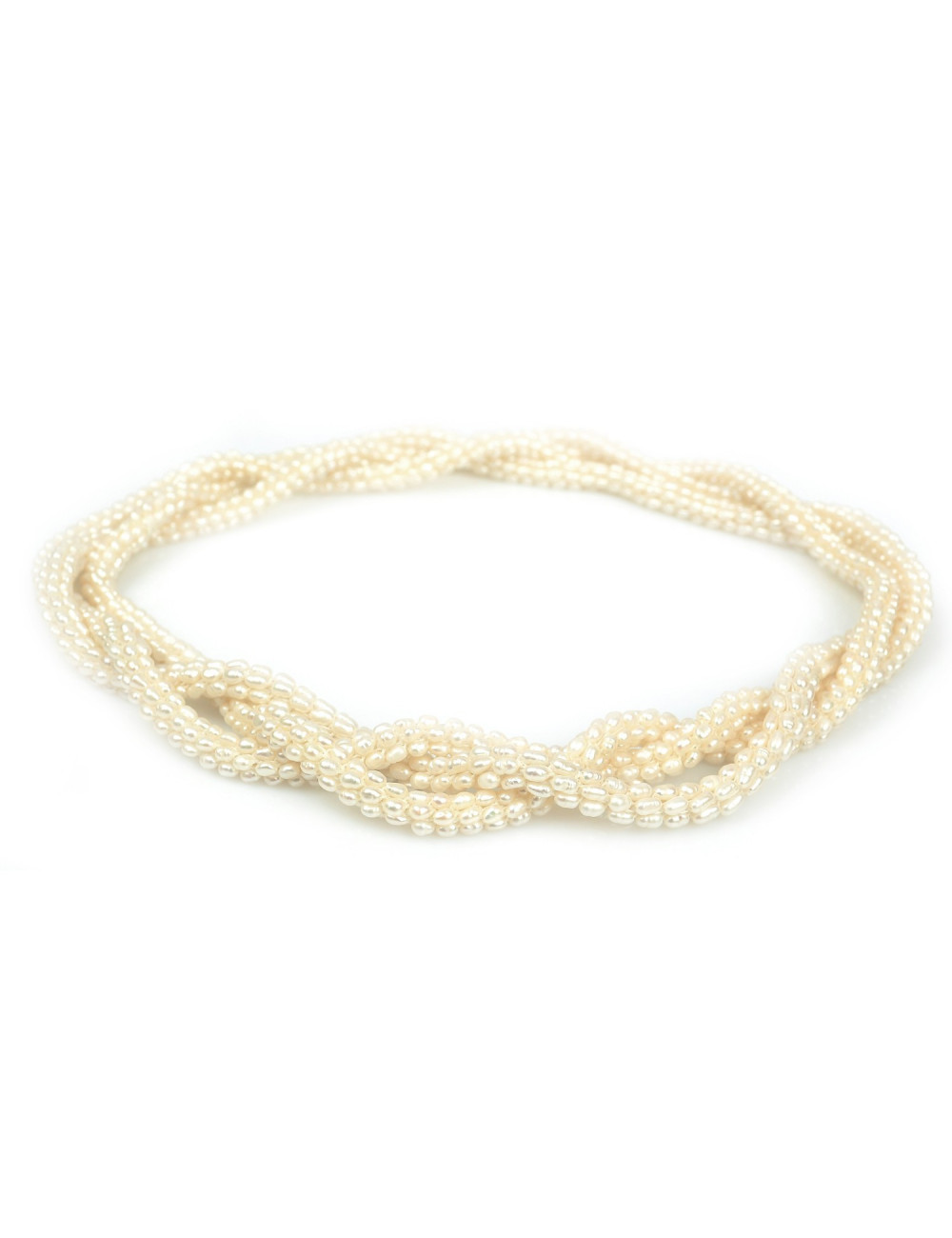 Striking string, braid composed of small pearls with a baroque shape NL23P