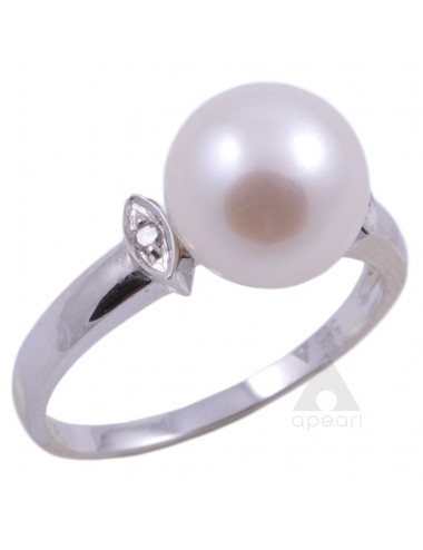 Złoty pierścionek z perłą Biwa R01022G