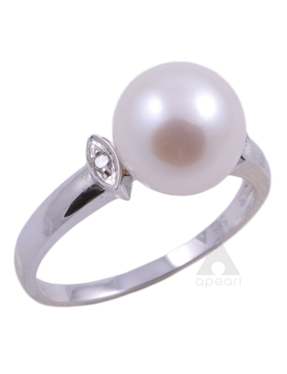 Złoty pierścionek z perłą Biwa R01022G