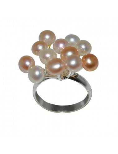 Srebrny pierścionek z perłą Biwa RMA205
