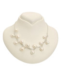 Srebrny naszyjnik z perłami i cyrkoniami NIHL45S