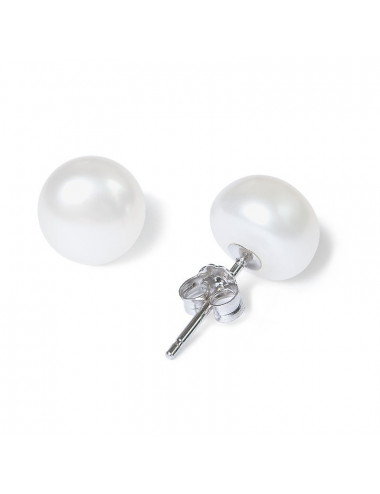 Silver Pearl Earrings 8,5-9,0 mm K10859S