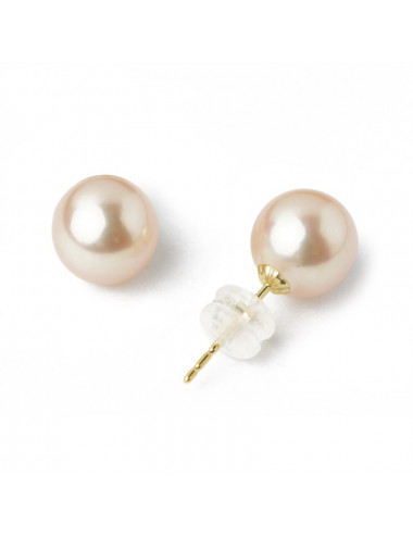 Real Pearl Earrings in Gold K10885G