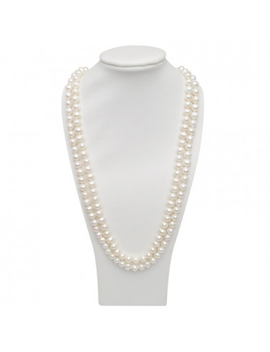 String of oval real pearls NO78V2