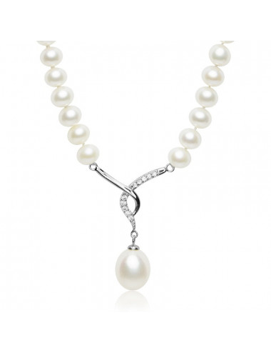 Silver Pearl Necklace YA706S