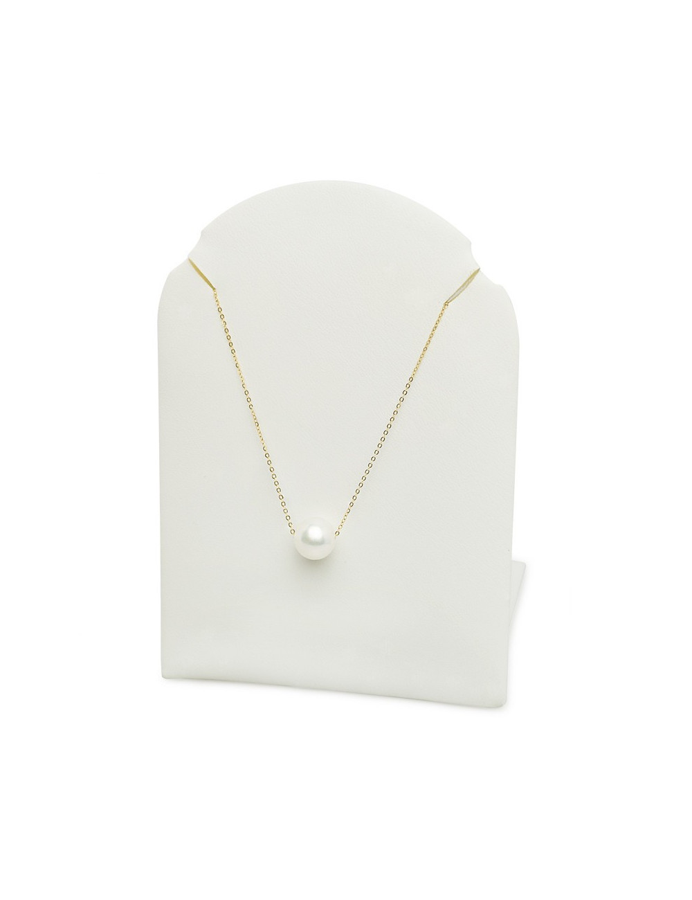 Gold delicate chain with white round pearl LAN995G