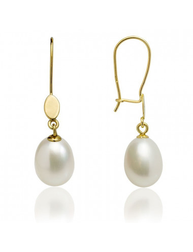 Real Pearl Earrings in Gold K18R910G2