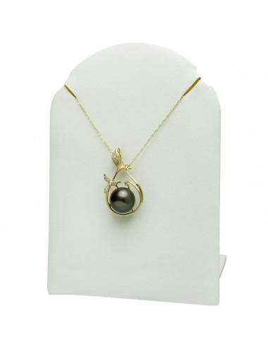 Gold chain with pendant with Tahiti Pearl and Diamonds LANT10118G