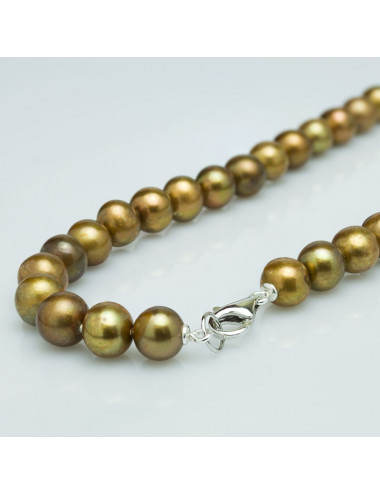 Brown Pearl Necklace NO089S3M
