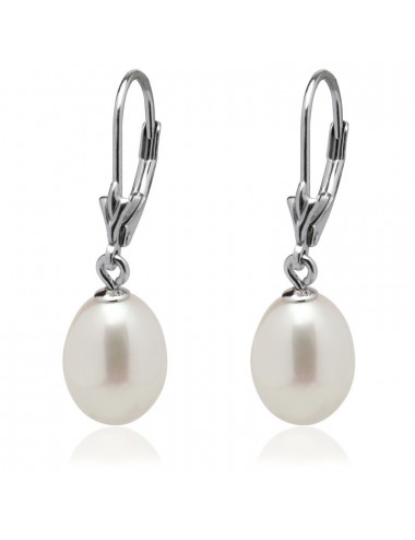 Sterling Silver Earrings with Real Pearl KB0910S