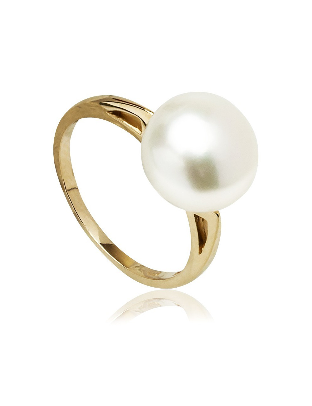 Złoty pierścionek z perłą Biwa IR0736G
