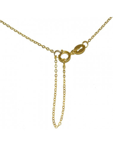 Sterling silver gold plated chain, federing type clasp LAN1112SG2
