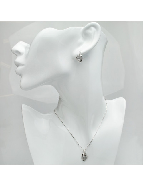 Srebrny Komplet Biżuterii z Cyrkoniami SE0510AS