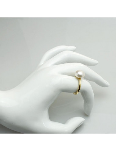 Złoty pierścionek z perłą Biwa FR10177661