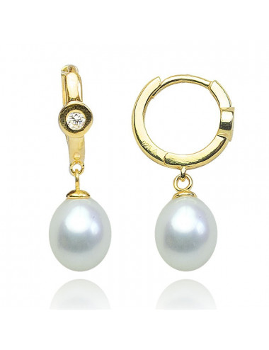 Srebrne kolczyki z białymi perłami KYA1668S