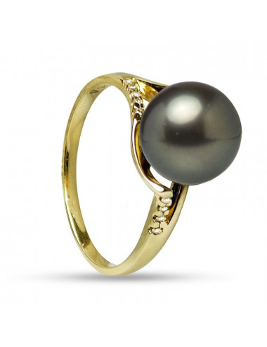 Gold ring with Tahiti pearl RT1011DG