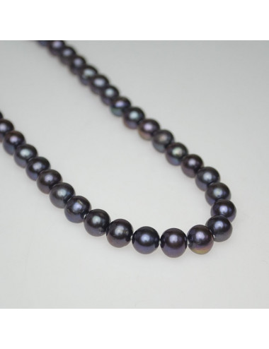 Opera string 200cm of dark pearls NO6575