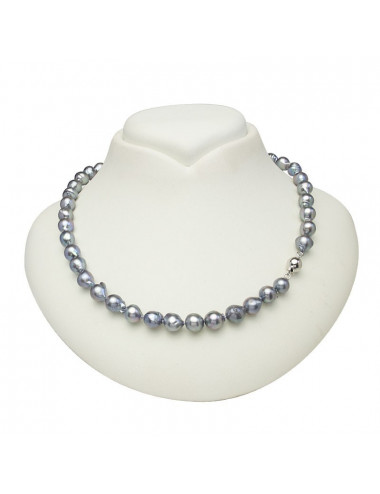 Silver set with grey pearls K7580S3