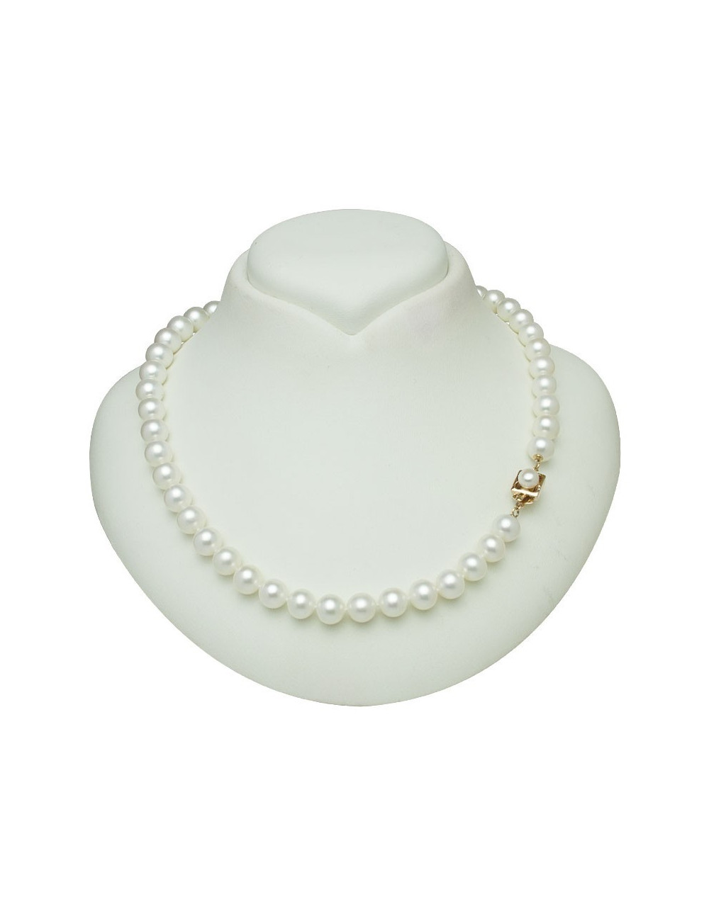 Golden necklace of unique pearls NO8595G