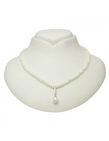 Silver Pearl Necklace NB45S1W