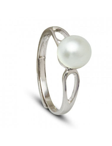 Srebrny pierścionek perłą R4550S