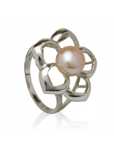 Silver ring with freshwater pearl R0117S