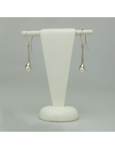 Silver earrings with pearls KMA81S