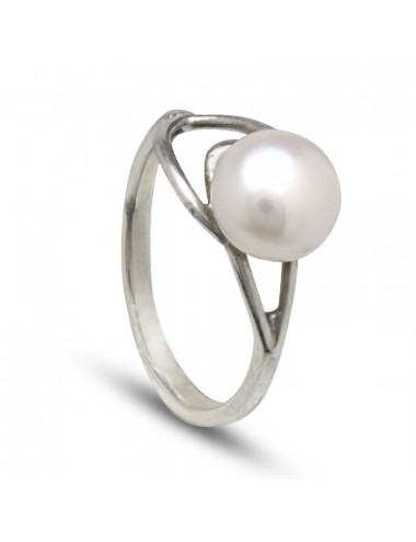 Silver ring with freshwater pearl PDB7S