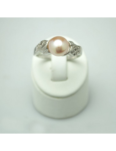 Silver ring with pearl SR0017AS