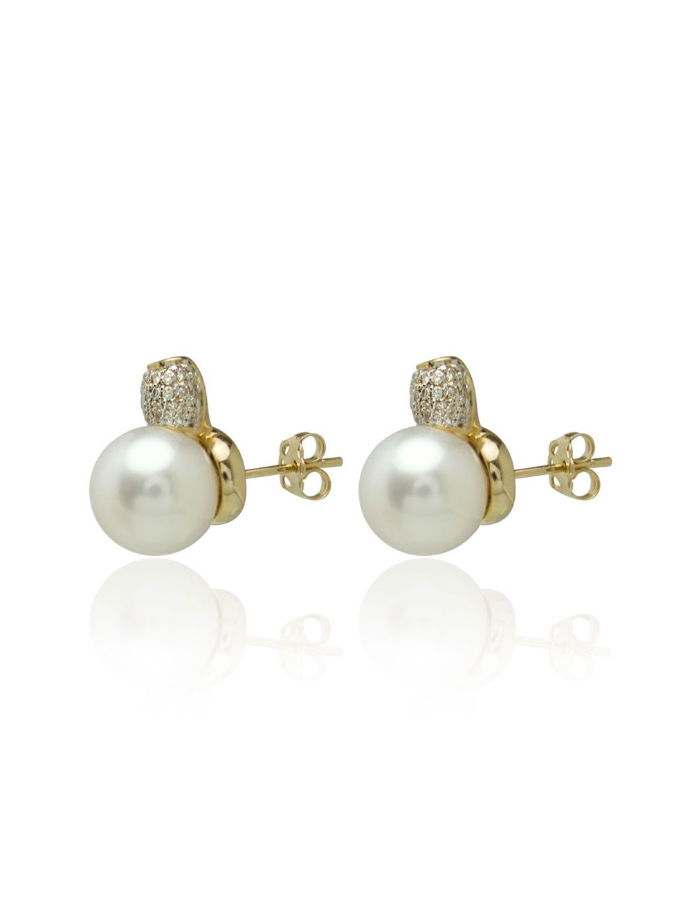 Gold earrings with diamonds FE0118995G