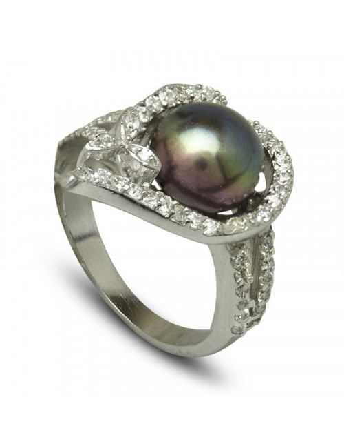 Srebrny pierścionek z perłą Biwa R01799S