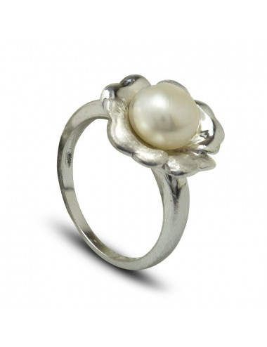 Silver ring with freshwater pearl FR10852S