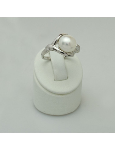 Silver ring with freshwater pearl R11335S