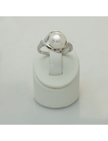 Srebrny pierścionek z perłą R11335S