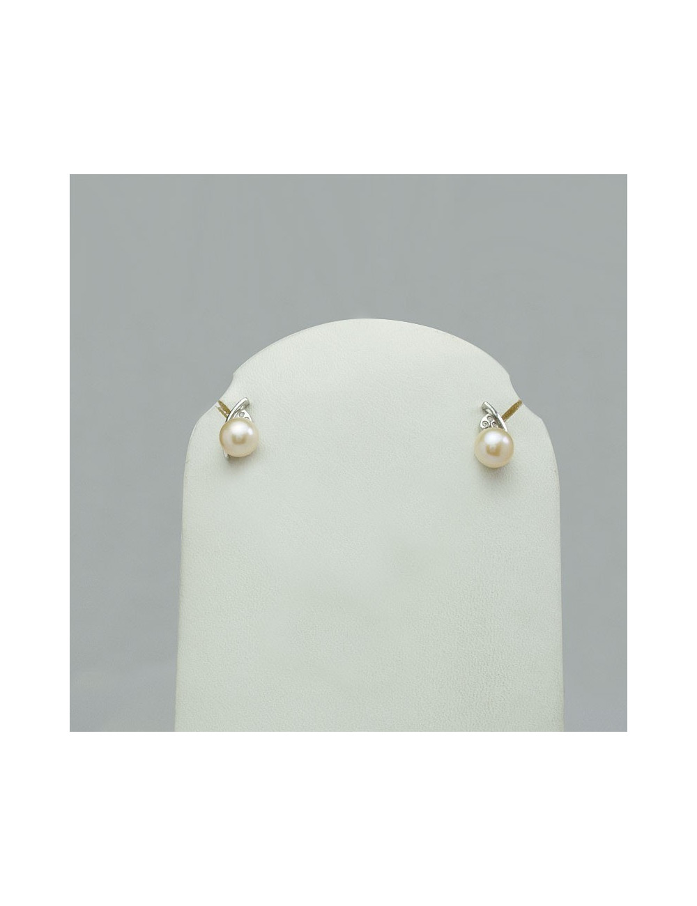 Srebrne kolczyki z perłą i cyrkoniami FE0886S