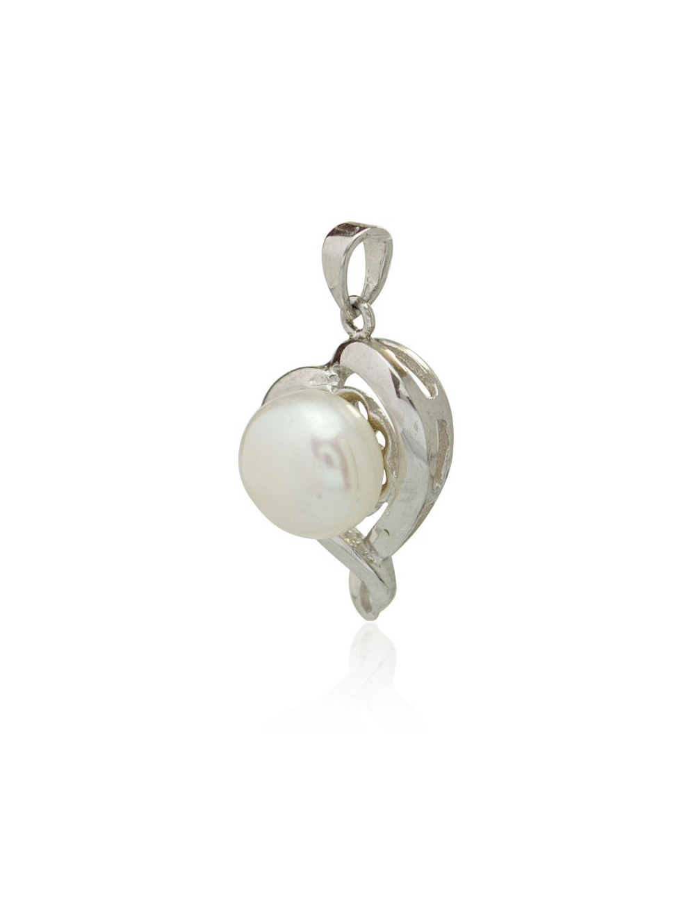 Silver pendant with freshwater pearl P11335S