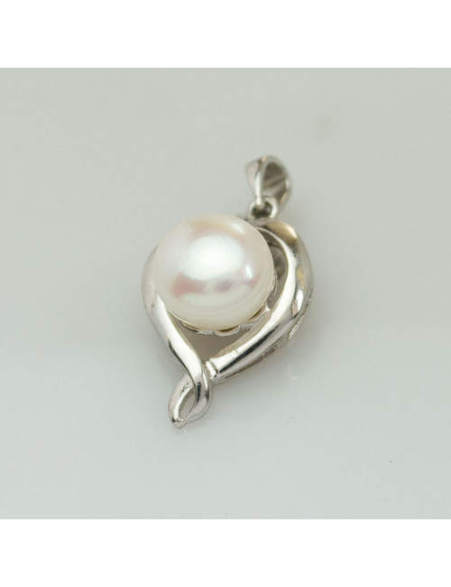 Silver pendant with freshwater pearl P11335S