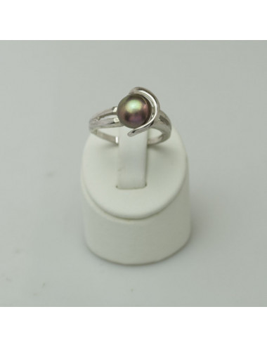 Silver ring with freshwater pearl SR0167S