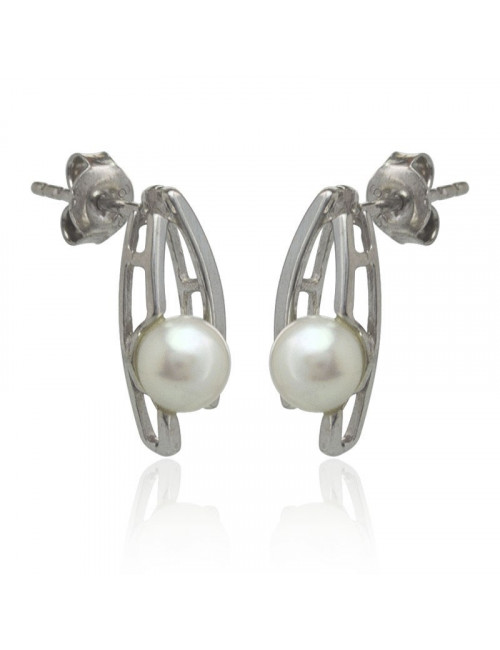 Silver earrings with pearls ZIE0746S