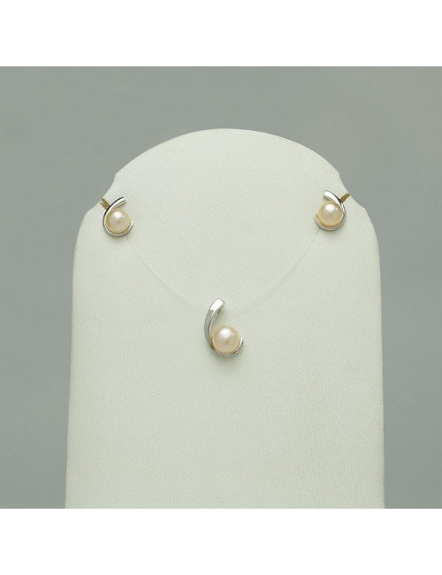 Srebrne kolczyki z perłą SE0002