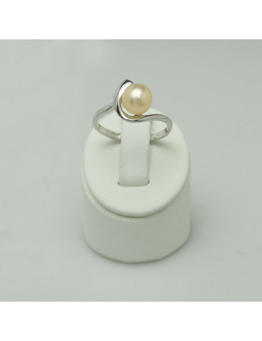 Srebrny pierścionek z perłą SR0002S
