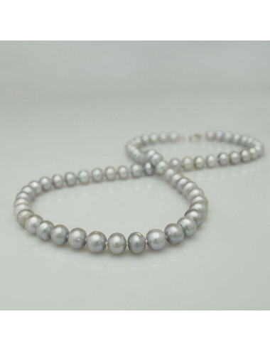 Silver Grey Pearl Necklace NO67S1S