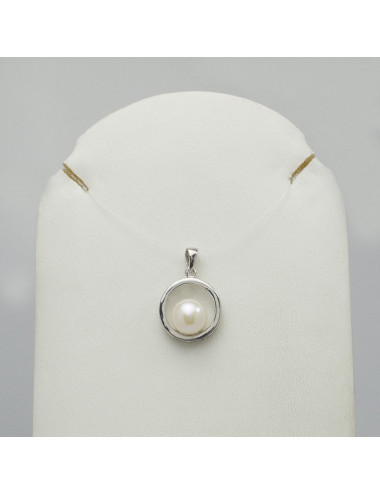 Silver pendant with freshwater pearl ZDE0002S