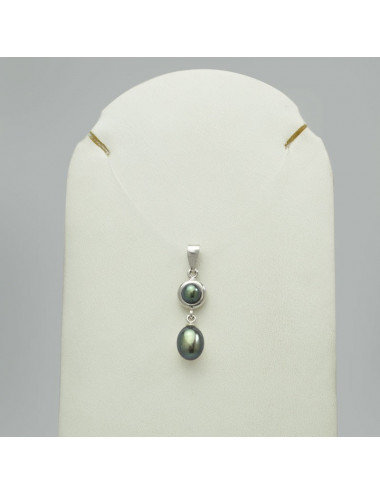 Silver pendant with freshwater pearls PMA23S