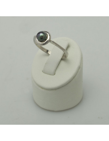 Silver ring with freshwater pearl RMA23S