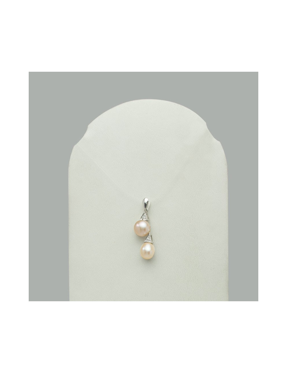 Silver pendant with freshwater pearls and zircons FP101514S
